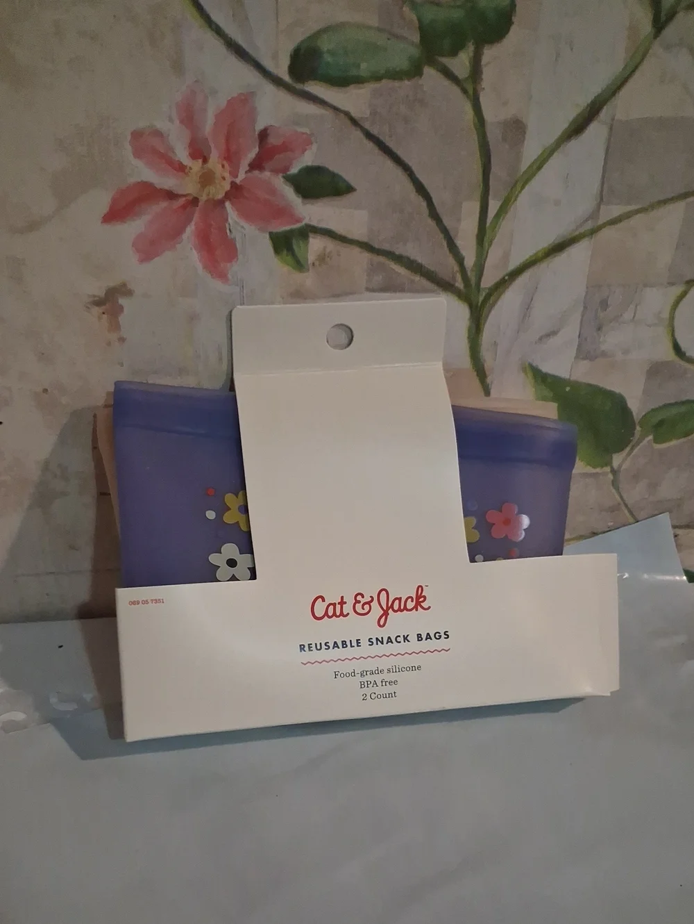 Cat and Jack Purple Reusable Silicone Snack Bags  2 Pack Nwt